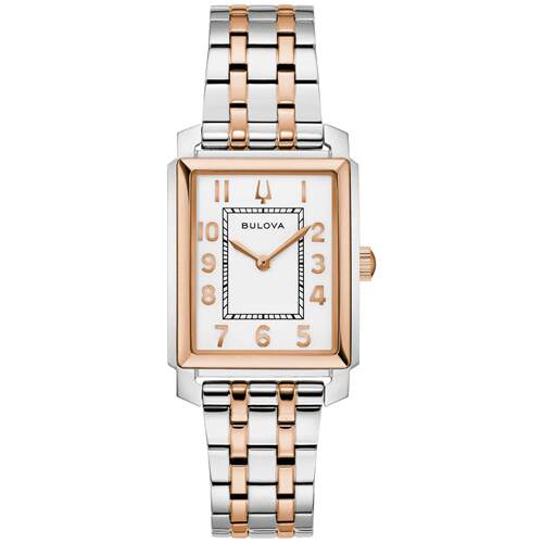 宝路华Bulova 98L328女手表女士Sutton银玫瑰金色不锈钢