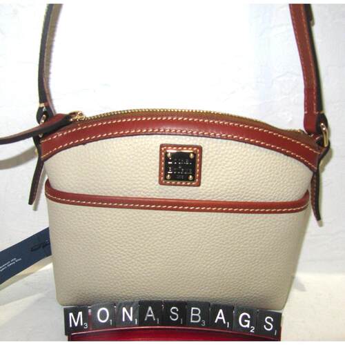 Dooney  Bourke Domed斜挎包单肩包灰褐色荔枝皮208