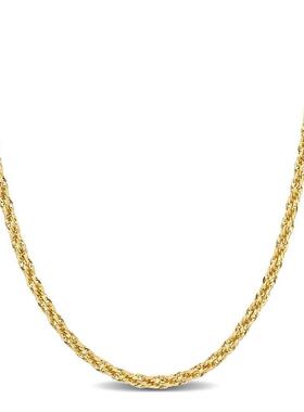 Amour 3mm Infinity Rope链项链14K黄金20