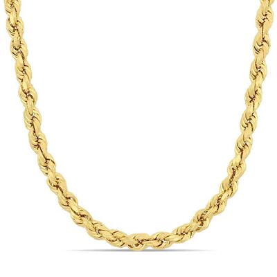 Amour 18 Inch Rope链项链14K黄金5 Mm