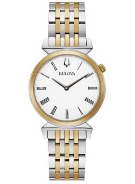 宝路华Bulova 98L264女手表女士Regatta银金色不锈钢石英