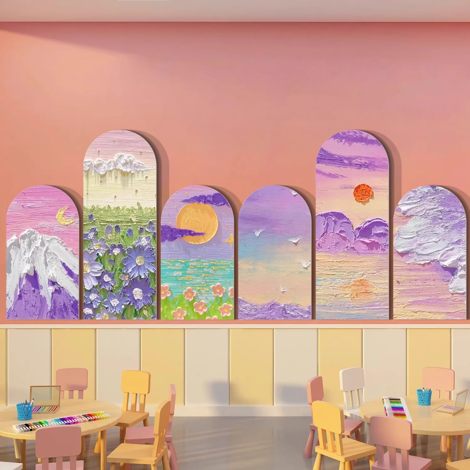 幼儿园美术教室布置装饰画