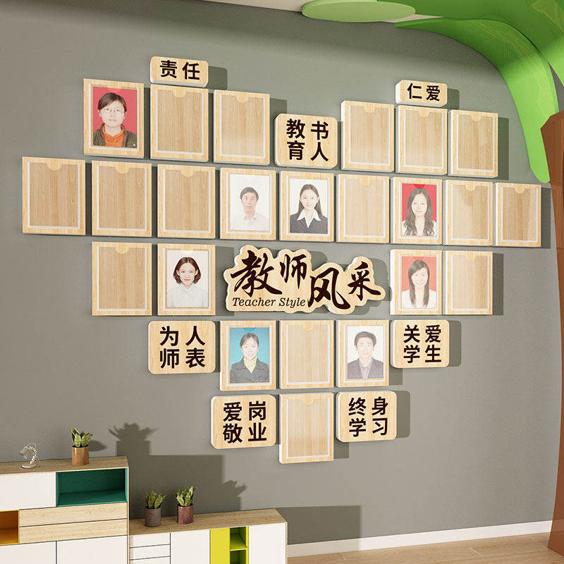幼儿园环创教师风采展示墙贴