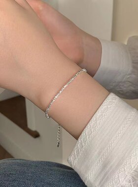 简约百搭气质碎银手链女ins2025年新款潮轻奢小众设计感手饰