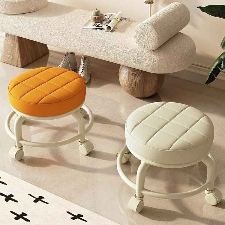 爆款万向轮小凳子家用亚克力滑轮矮凳客厅带娃可移动坐凳美缝