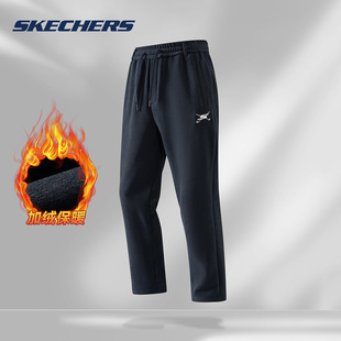 直筒卫裤 斯凯奇秋冬保暖加绒加厚奥粒绒休闲户外运动长裤 男女时尚