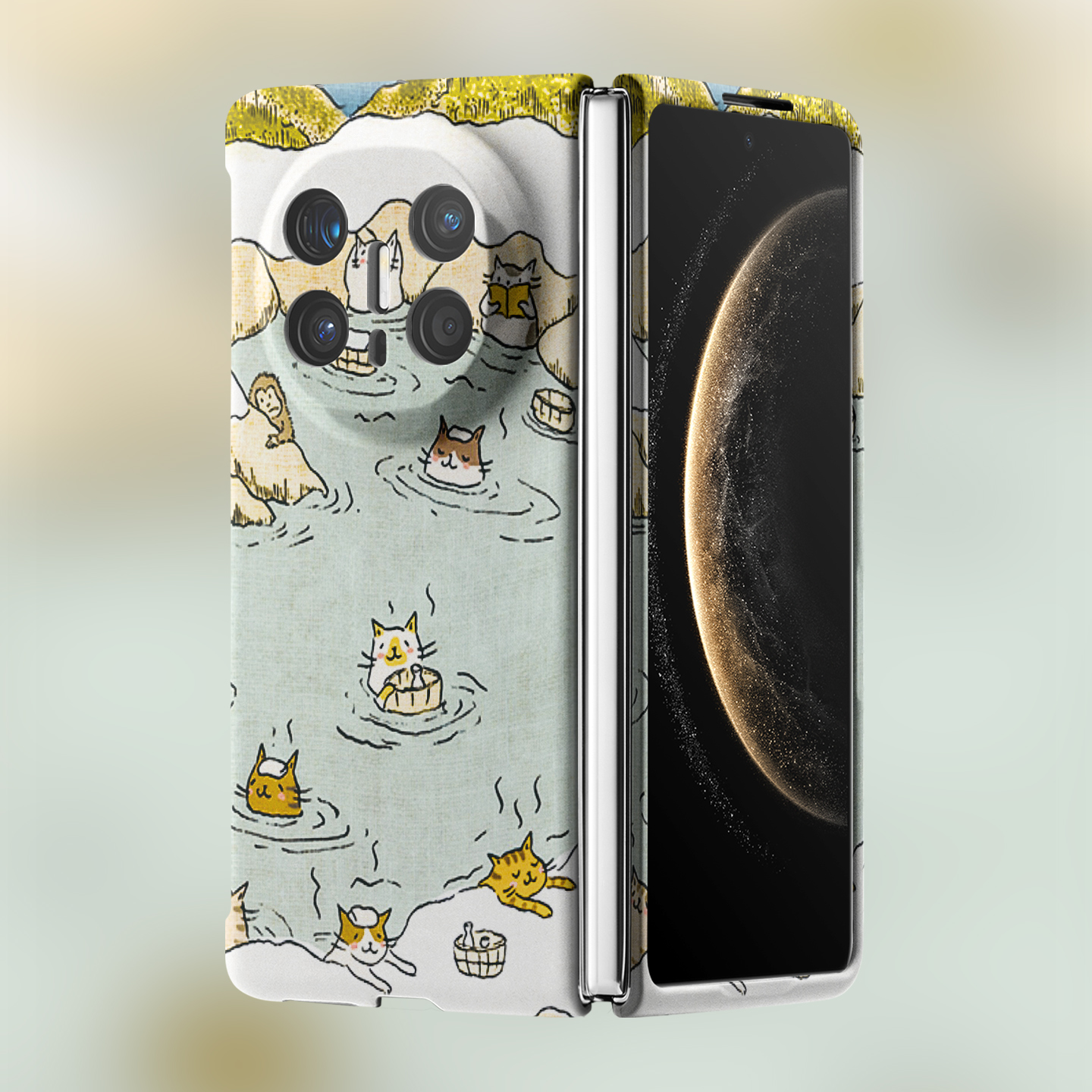 适用华为折叠屏强磁夜光小众