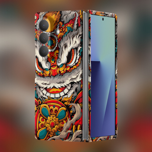 祥瑞醒狮适用三星Zfold7手机壳fold6新款 zfold5磨砂亲肤硬壳w24磁吸折叠屏超薄w25轻薄夜光全包防摔w23保护套