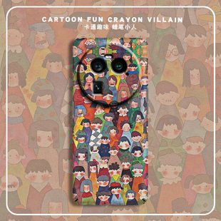 蜡笔小人适用OPPOFindX9手机壳FindX7ultra新款 FindX6全包镜头X8防摔FindX5超薄硅胶硬壳X3pro油画卡通X2个性