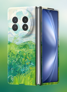绿色麦田适用于vivoxfold5手机壳折叠屏Xfold3保护套3pro磁吸Xfold2超薄硬壳xfold+磨砂亲肤vivoXFlip唯美