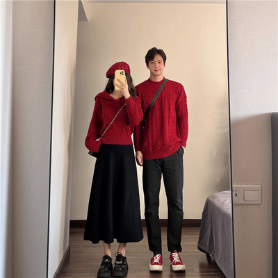 秋冬高级感复古毛衣裙子套装