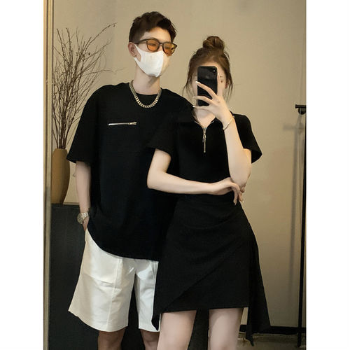 韩系收腰显瘦polo法式连衣裙