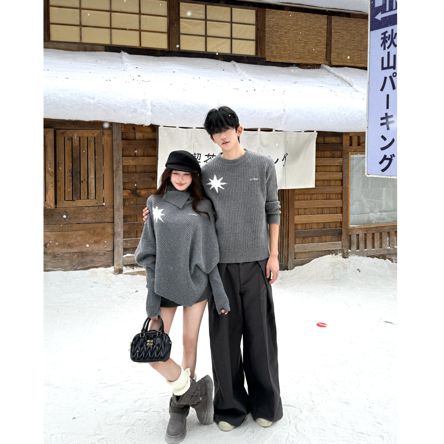 不规则设计感小众斗篷毛衣披风女