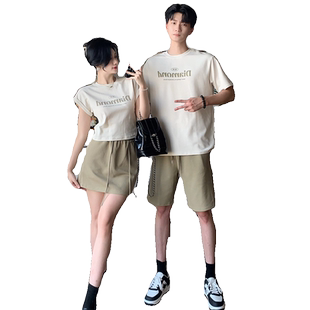 情侣装夏季2026新款小众设计感短袖T恤两件套法式一衣一裙ins潮