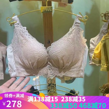 正品戴芝蒂小胸聚拢文胸生态棉石墨烯新款内衣四排扣软钢圈69919