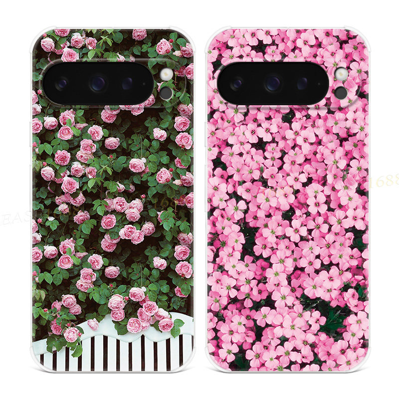 知性玫瑰花适用谷歌Pixel10手机壳9pro/8/7/6A文艺XL唯美少女心甜美女款气囊防摔软