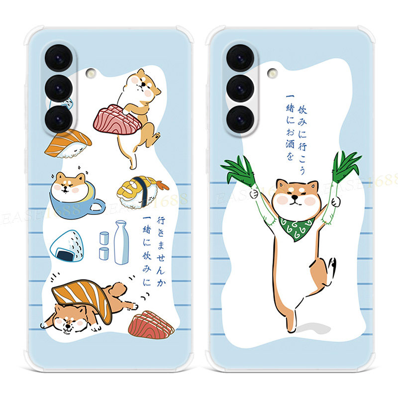 搞怪柴犬适用三星A56手机壳A55A54A53A52A36A35A34A33A26A16A15A14A06卡通寿司可爱小清新文艺女款软
