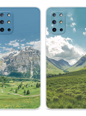 雪山草原适用1+11一加10pro手机壳12/9R夏天8t绿色7小清新6文艺5五六七八九十二Ace2女款3轻薄软