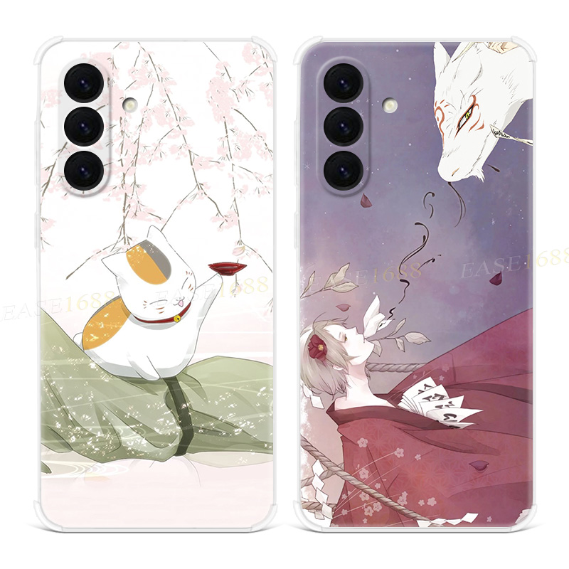 夏目友人帐适用三星A56手机壳A55A54A53A52A36A35A34A33A26A16A15A14A06可爱猫咪老师动漫女款软