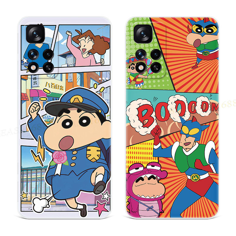 可爱蜡笔小新适用小米红米note12手机壳11t卡通10pro+咸蛋超人女款9/8/7/5探索版4x软十