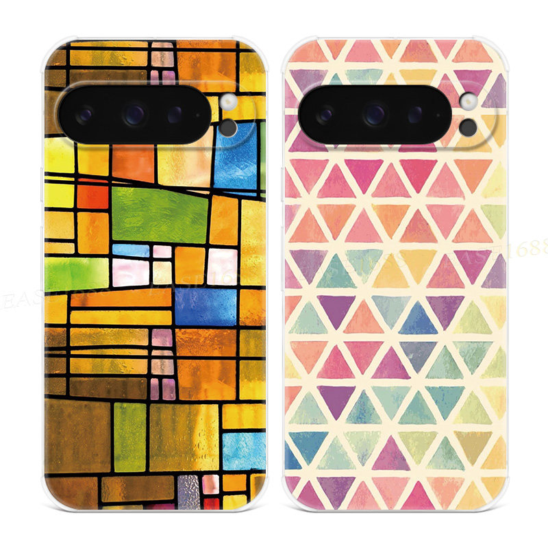 几何图案艺术适用谷歌Pixel10手机壳9pro/8/7/6A文艺蒙德里安XL小众女款气囊防摔软