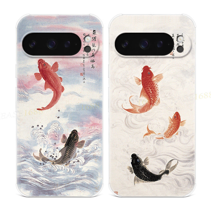鱼跃龙门适用谷歌Pixel10手机壳9pro/8/7/6A文艺XL中国风锦鲤复古女款气囊防摔软,3C数码配件,手机保护套/壳,淘宝优惠券,粉丝福利购,淘宝优惠卷