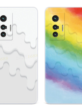 夏天融化雪糕适用vivo x80手机壳x100x90x70x30pro+简约小清新x20x9x7x6plus十文艺s女款轻薄软t