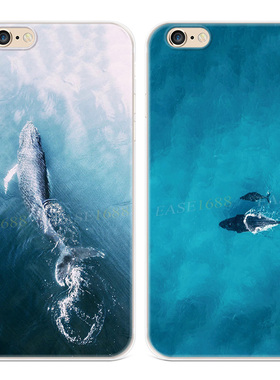 文艺鲸鱼适用iPhone8plus苹果X手机壳6s7夏日XR小清新xsmax女款软5se第一1二2三3代五六七八