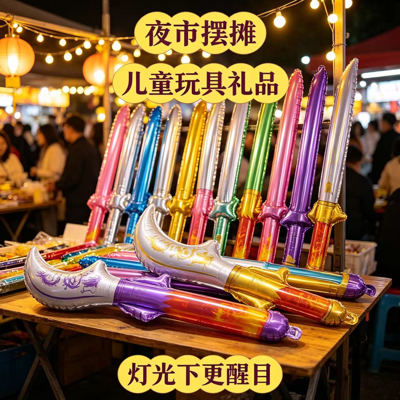新款儿童武器玩具气球充气宝剑气球手持棒气球夜市摆摊玩具气球