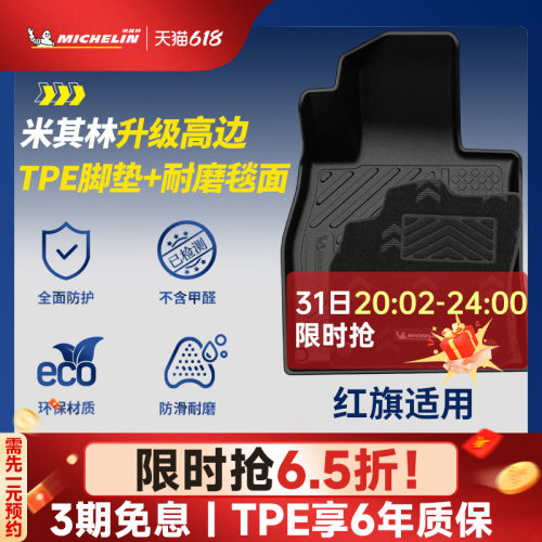 米其林全TPE脚垫适用于红旗
