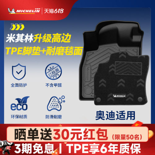 米其林奥迪车系专用全TPE脚垫