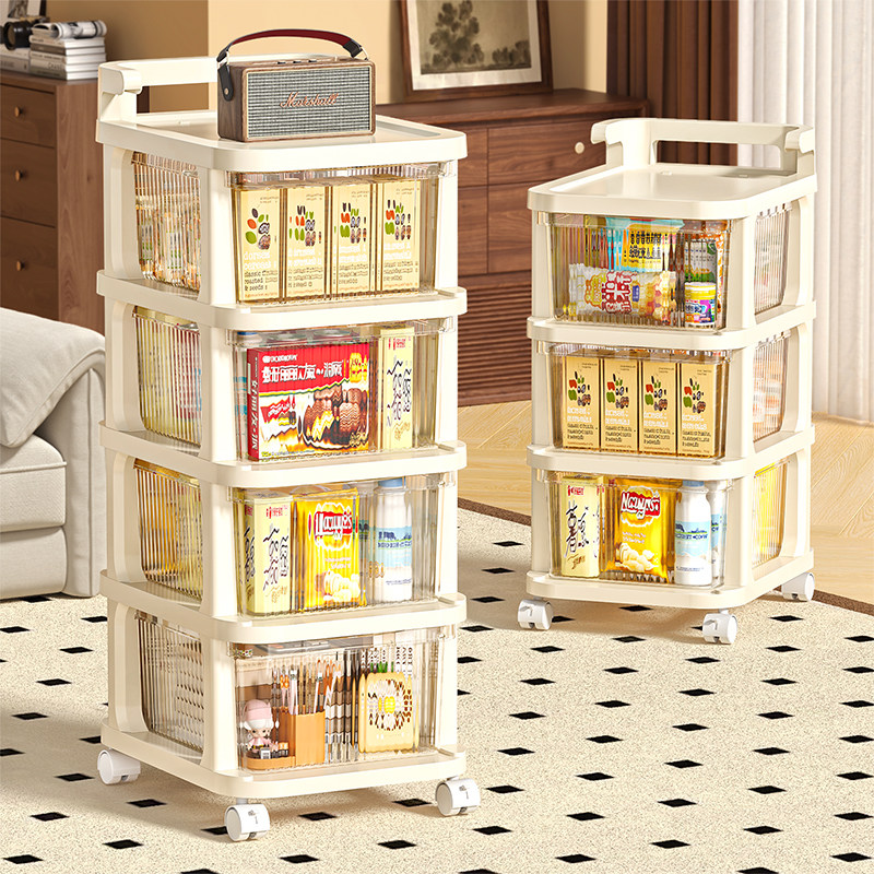 移动小推车抽屉置物架家用厨房落地式婴儿零食玩具客厅多层收纳柜