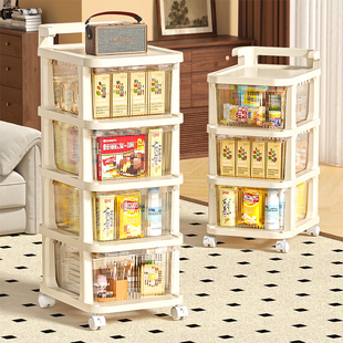 移动小推车抽屉置物架家用厨房落地式婴儿零食玩具客厅多层收纳柜