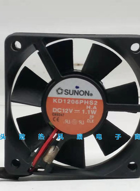 建准SUNON KD1206PHS2 12V 1.1W 6CM 6015 超静音 机箱电源风扇