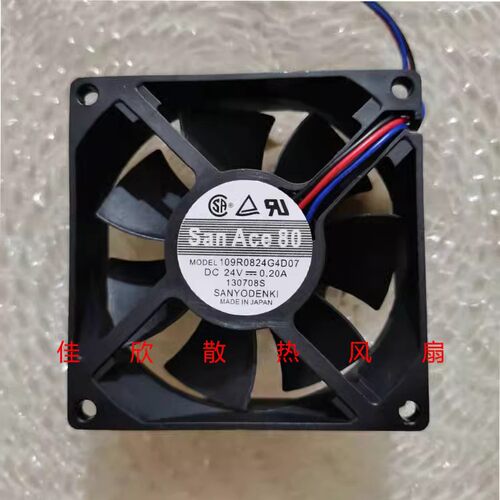 原装Sanyo 三洋109R0824G4D07 24V 0.2A 8025 8CM变频器散热风扇