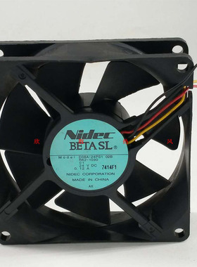 原装Nidec 8025 D08A-24PS1 02B DC24V 0.12A 8CM变频器静音风扇