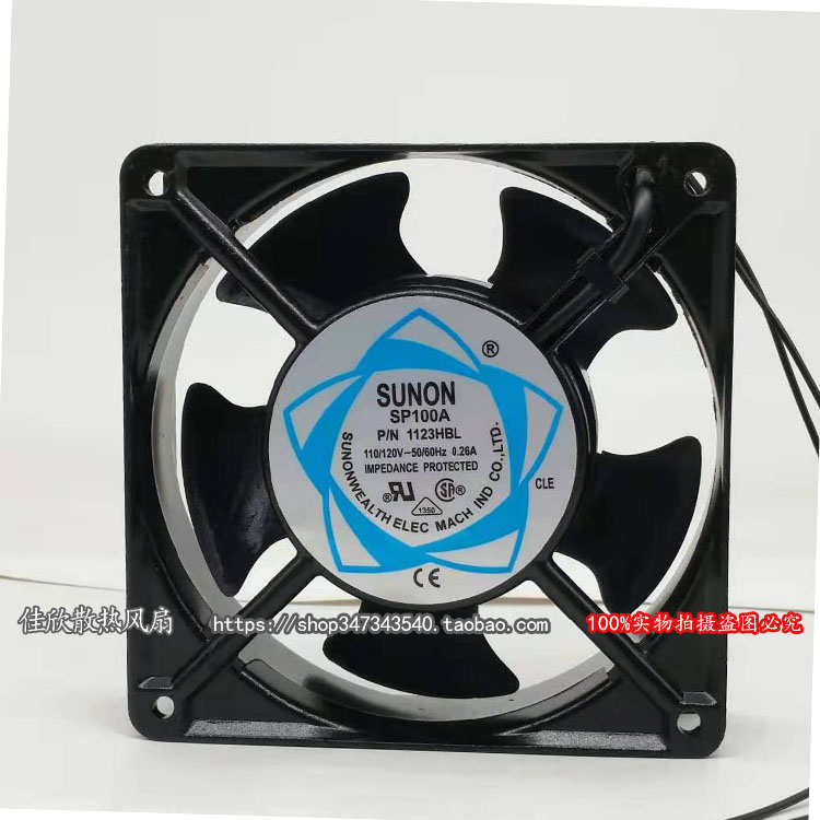SUNON SP100A P/N 1123HS/BL AC110V 120*120*38MM机柜轴流风机