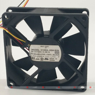 B29 8020 8CM NMB 0.08A 05W 24V 服务器变频器静音风扇 3108NL