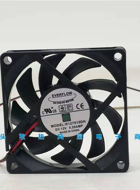 全新原装EVERFLOW 7015 7cm R127015DH DC12V 0.25A 机箱静音风扇