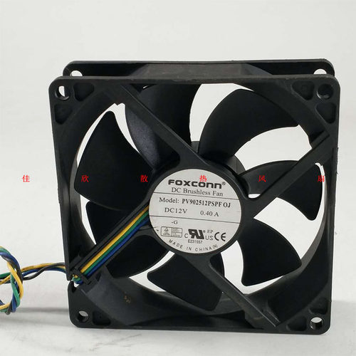 FOXCONN富士康PV902512PSPF OJ DC12V 0.40A 9CMPWM温控机箱风扇