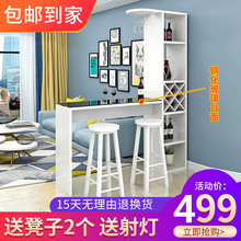 靠墙吧台桌家用欧式 小吧台简约现代 隔断柜客厅酒柜门厅玄关柜欧式