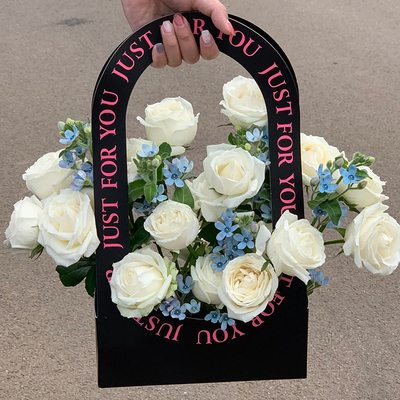 七色堇简约花艺包装盒