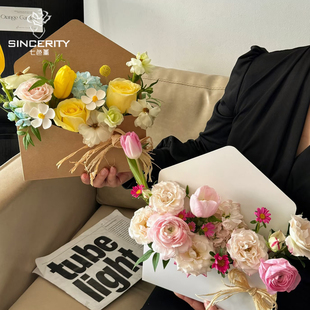 七色堇 秋日来信信封花盒创意鲜花束多彩信封插花盒花店花艺资材