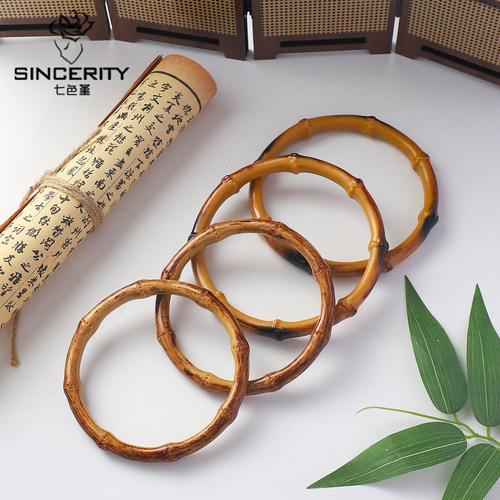 七色堇仿竹艾草挂圈端午花艺