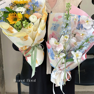 七色堇 浮华若梦包装纸DIY手工礼物包装花店花艺花店鲜花包装纸