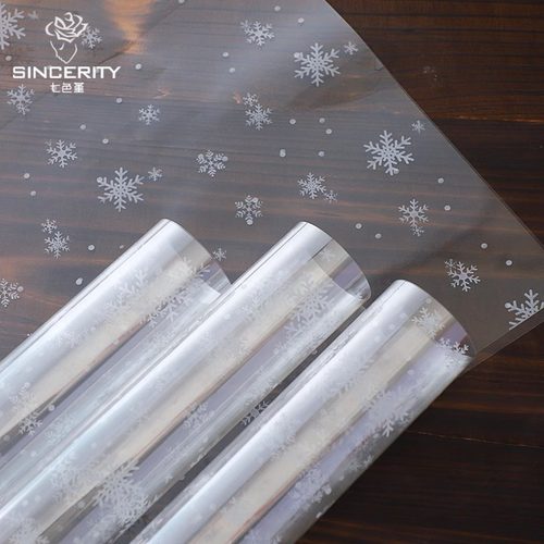 七色堇圣诞节雪花玻璃纸