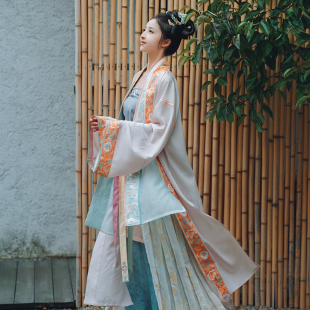 锦瑟衣庄琉璃盏宋制汉服 羊腿袖 褙子 仅合围 长衫女 四时芳华谱