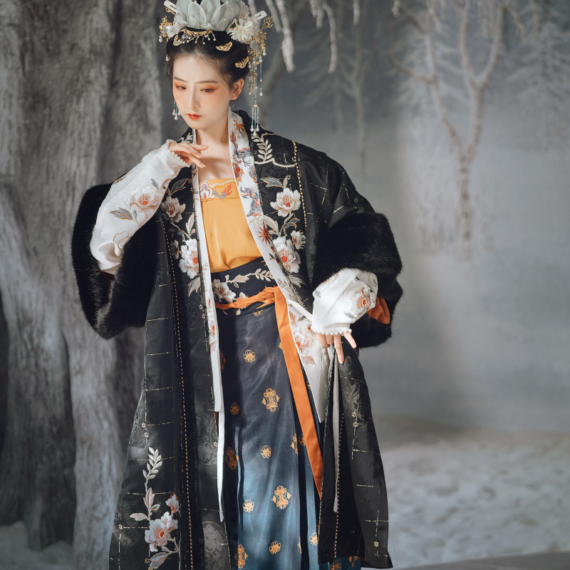锦瑟衣庄秋冬新款宋制汉服飞机袖
