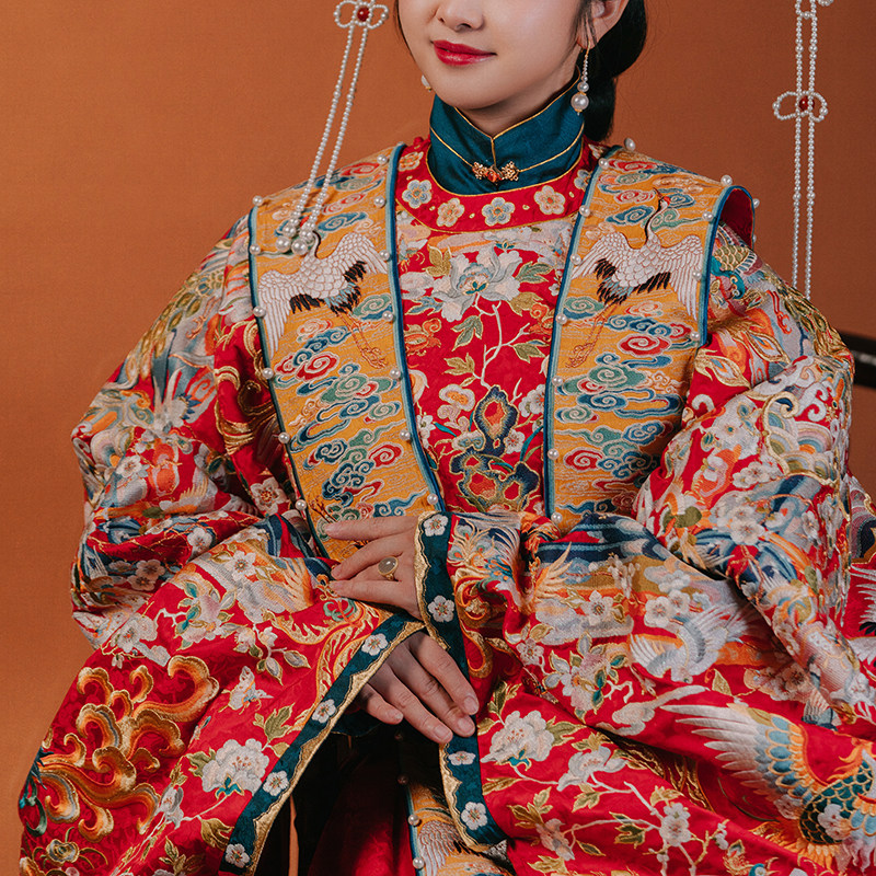 锦瑟衣庄长宁贰尾款明制婚服 圆领袍50%绣花马面裙汉服礼服