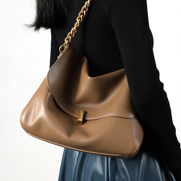 包包轻奢小众高级感托特包2025新款单肩休闲包软皮斜挎子母包女